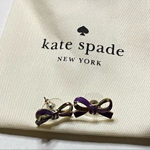 Kate spade purple bow earrings
